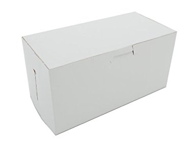 Southern Champion Tray 0924 Premium Clay Coated Kraft Paperboard White Non-Window Lock Corner Bakery Box, 8