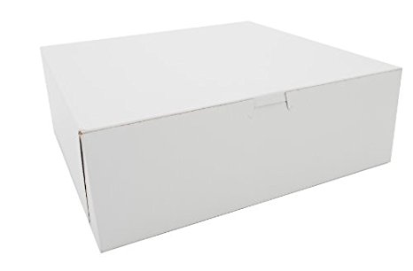 Southern Champion Tray 0985 Premium Clay Coated Kraft Paperboard White Non-Window Lock Corner Bakery Box, 12