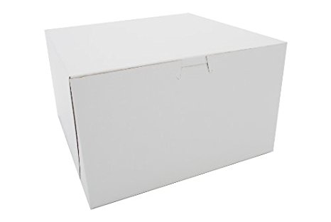 Southern Champion Tray 0979 Premium Clay Coated Kraft Paperboard White Non-Window Lock Corner Bakery Box, 10