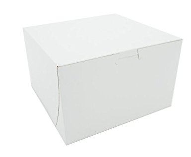 Southern Champion Tray 09455 Premium Clay Coated Kraft Paperboard White Non-Window Lock Corner Bakery Box, 8