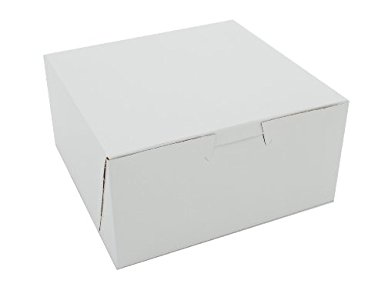 Southern Champion Tray 0905 Premium Clay Coated Kraft Paperboard White Non-Window Lock Corner Bakery Box, 6