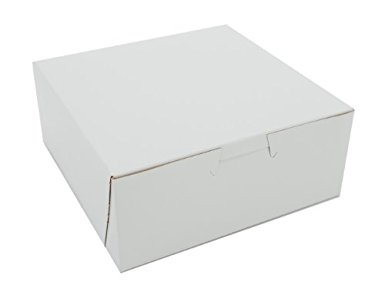 Southern Champion Tray 0901 Premium Clay Coated Kraft Paperboard White Non-Window Lock Corner Bakery Box, 6