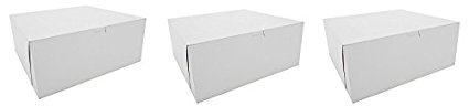 Southern Champion Tray 0987 Premium Clay Coated Kraft Paperboard White Non-Window Lock Corner Bakery Box, 12