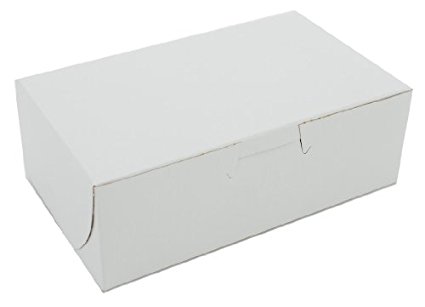 Southern Champion Tray 0911 Premium Clay Coated Kraft Paperboard White Non-Window Lock Corner Bakery Box, 6-1/4