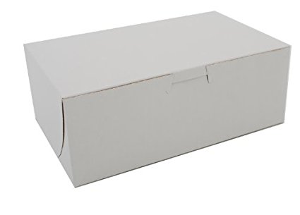 Southern Champion Tray 0925 Premium Clay Coated Kraft Paperboard White Non-Window Lock Corner Bakery Box, 8