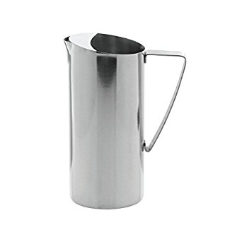 Service Ideas X7025BS Water Pitcher, Stainless Steel, Brushed, 64 oz.