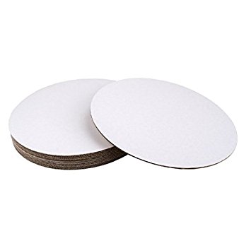 SafePro 14CC, 14-Inch White Round Corrugated Cardboard Circles, Cake Pie Bakery...