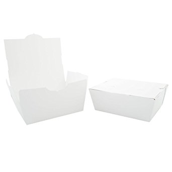 Southern Champion Tray 0741#1 ChampPak Classic Take-Out Container, White Paperboard with Poly Coated Inside, 4-3/8 L x 3-1/2 W x 2-1/2 H, (Case of 450)