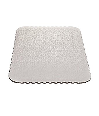 W PACKAGING WPW43100 Full-Sheet, Double Wall, Scalloped Edge Cake Pad, Corrugated with Coated Embossed Foil, 26