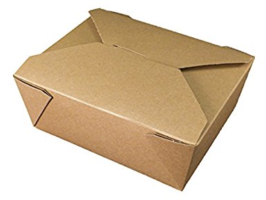 Fold-Pak Bio-Plus Earth 04BPEARTHM Natural Kraft Paper Carry-Out/To-Go Container, 7-3/4 Length x 5-1/2 Width x 2-1/2 Height, 96-Fluid Ounce Capacity (Case of 160)