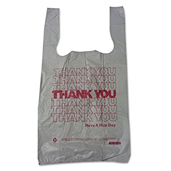 Plastic Thank You T-Sacks, 6