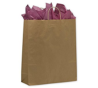 ABC Kraft Paper Shopping Bag 65#, 16 x 6 x 19