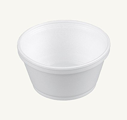 Dart 8SJ20, 8-Ounce Customizable White Foam Cold And Hot Food Container with Translucent Vented Lid, Dessert Ice-Cream Yogurt Cups, Deli Food Containers with Matching Covers (50)