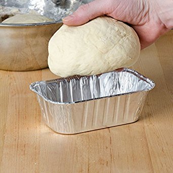 Pack of 50 Foil Mini Loaf Pan 1 lb. with Clear Dome Lid w/Signature Party Picks