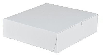 Southern Champion Tray 0953 Premium Clay-Coated Kraft Paperboard White Non-Window Lock Corner Bakery Box, 9