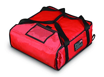 Rubbermaid Commercial Products FG9F3500RED Preserve Pizza Delivery Insulated Bag, Small, Red