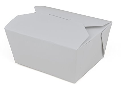 Southern Champion Tray 0771#1 ChampPak Retro Take-Out Container, White Paperboard with Poly Coated Inside, 4-3/8 L x 3-1/2 W x 2-1/2 H (Pack of 450)