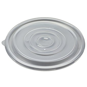 Simply Deliver 9-Inch Round Plastic Take-Out Lid, Microwaveable and Dishwasher Safe, Clear, 300-Count