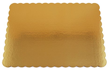 Southern Champion Tray 1660 Sturdy Corrugated Double Wall Cake Pad, Quarter Sheet, Gold Metallic, Greaseproof, 14