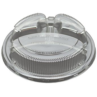 Simply Deliver 10-Inch Plastic Dome Lid, 3-Compartments, Clear, 280-Count