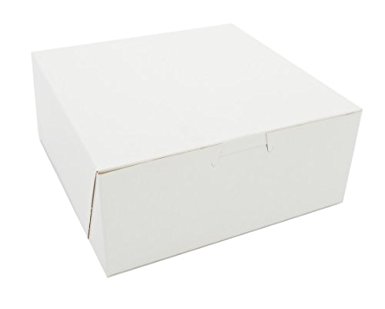 Southern Champion Tray 0917 Premium Clay Coated Kraft Paperboard White Non-Window Lock Corner Bakery Box, 7