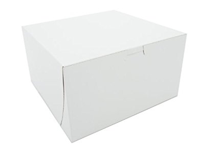 SCT 0965 Bakery Boxes, White, Paperboard, Clay Coated, Non-Window, 9w x 9l x 5h (Case of 100)