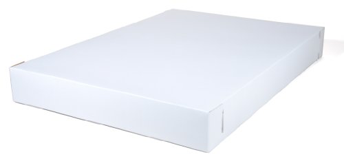 Southern Champion Tray 1040 Premium Clay Coated Kraft Paperboard White Non-Window Sheet Cake Box Top Only, 26-1/2 Length x 18-5/8 Width x 3