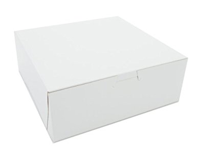 Southern Champion Tray 0937 Premium Clay Coated Kraft Paperboard White Non-Window Lock Corner Bakery Box, 8