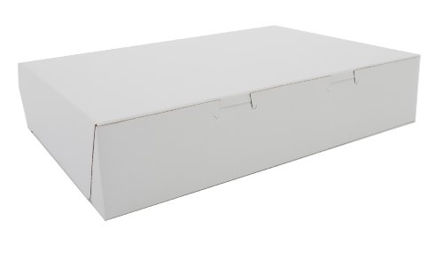 Southern Champion Tray 1001 Premium Clay Coated Kraft Paperboard White Non-Window Sheet Cake and Utility Box, 14-1/2 Length x 10-1/2 Width x 3