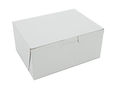 Southern Champion Tray 0903 Premium Clay Coated Kraft Paperboard White Non-Window Lock Corner Bakery Box, 6