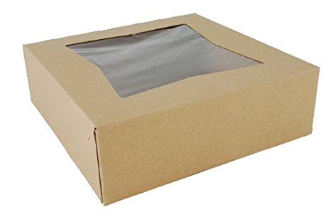 Southern Champion Tray 24013K Kraft Paperboard Window Bakery Box, 8