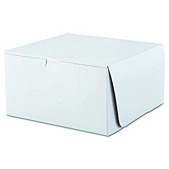 Southern Champion Tray 0977 Premium Clay Coated Kraft Paperboard White Non-Window Lock Corner Bakery Box, 10