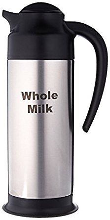 Service Ideas SSN100WHOLEET Steelvac Carafe, NSF, 