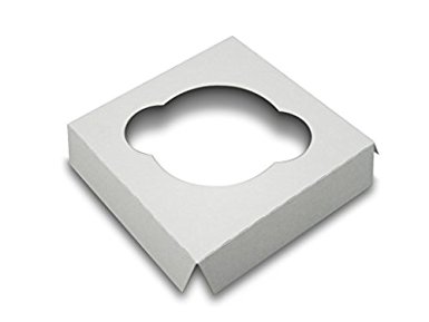 W PACKAGING WP4CI1C Cupcake Insert with 1 Cavity for Holding Regular Cupcakes in Cake Box, 4