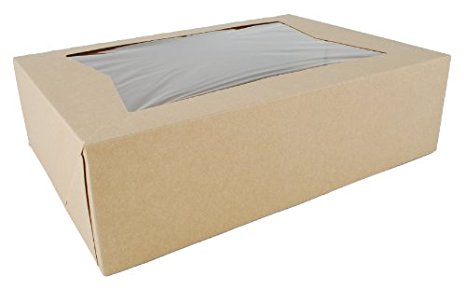 Southern Champion Tray 24263K Kraft Paperboard Window Bakery Box, 14