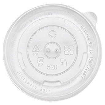 Karat C-KDL112-PP PP Flat Lid for 16 oz Paper Food Container