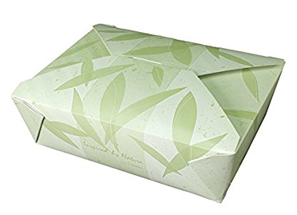 Fold-Pak Bio-Pak 03BPNATURM Inspired by Nature Print Paper Carry-Out/To-Go Container, 7-3/4