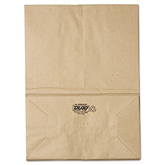 General 1/6 57# Paper Bag, 57-Pound Base Weight, Brown Kraft, 12 x 7 x 17, 500-Bundle - 500 paper bags per bundle.