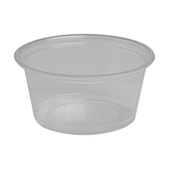 Dixie PP20CLEAR Portion Cup Soufflé Cup, Plastic, 2.0 oz, Clear (Pack of 2400)