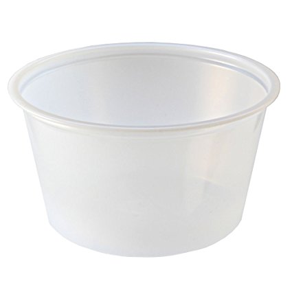 Fabri-Kal 9500517 Translucent 4 Oz. Plastic Souffle Cup - 2500 / CS