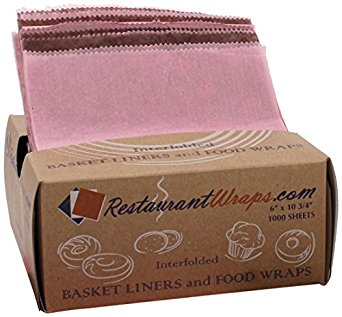 RestaurantWraps.com Interfolded Waxed Tissue, Basket Liner and Food Wrap, 6