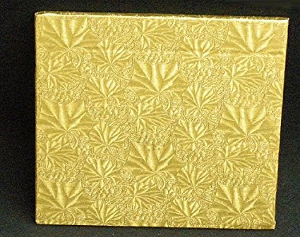 Cake Fold-under Board, Square, Gold, 1/2