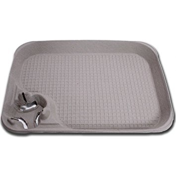 Molded Fiber Food / Seafood / Crawfish Tray 15 x 11 with Cup Carrier, PACK of 25, w/Signature...