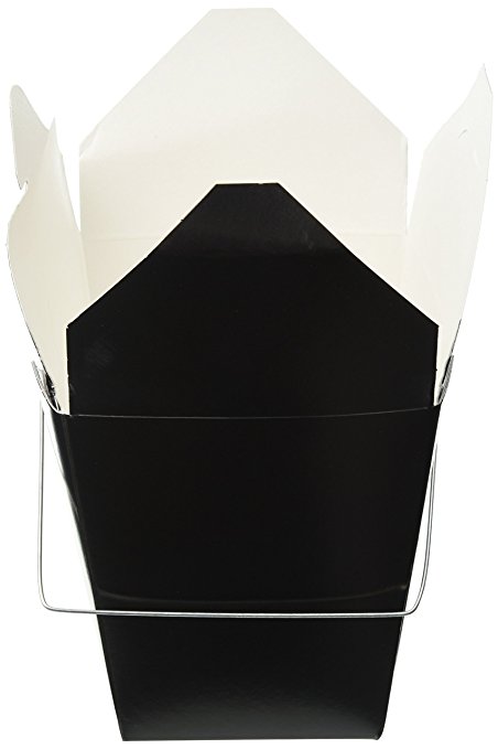 Oasis Supply 20-Count Chinese Take Out Boxes for Party Favor and Food Pail, 30-Ounce, Black