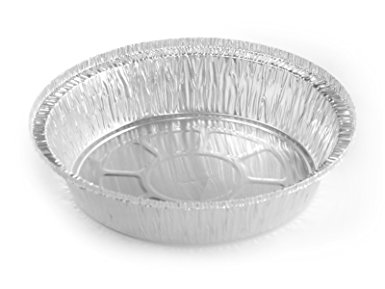 Simply Deliver 7-Inch Round Disposable Take-Out Pan, 25 Gauge Aluminum, 500-Count