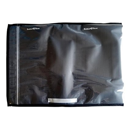 ShieldNSeal Vacuum Seal Bags, Black and Clear Zipper Bags, 15