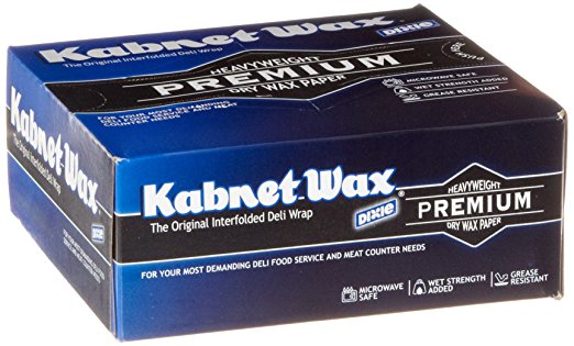 Kabnet Wax 80MIDGET White Interfolded Heavy Weight Dry Waxed Deli Paper, 10.75